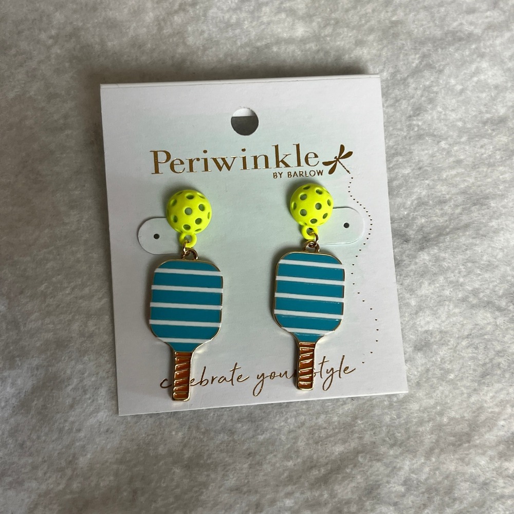 Pickleball Paddle Earrings Periwinkle by Barlow